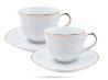 Filiżanki ze spodkami 220 ml 2 szt prezent Alessia PORCELANA BOGUCICE