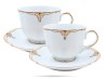 Filiżanki ze spodkami 220 ml 2 szt prezent Clara PORCELANA BOGUCICE