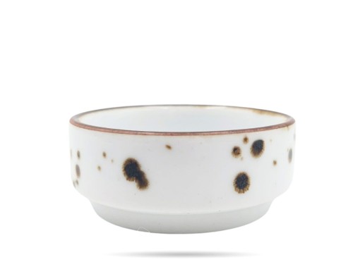 Sztaplowana dipówka kokilka 7 cm Cottage White Alumina PORCELANA BOGUCICE