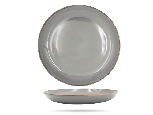 Talerz obiadowy płytki 27 cm Rustic Gray szary Alumina PORCELANA BOGUCICE