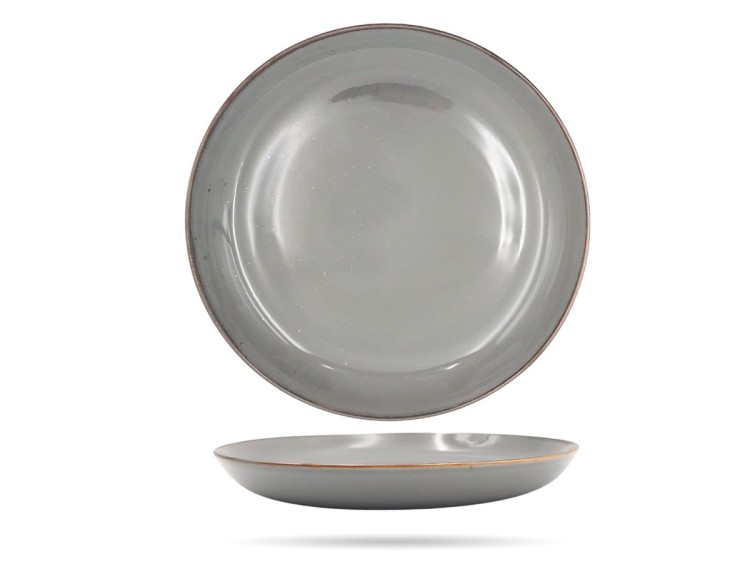 Talerz obiadowy płytki 27 cm Rustic Gray szary Alumina PORCELANA BOGUCICE