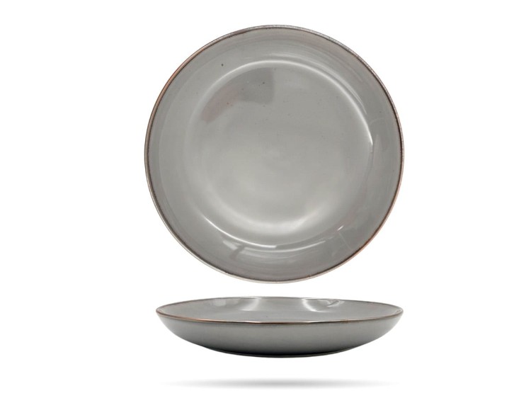Talerz deserowy 22 cm Rustic Gray szary Alumina PORCELANA BOGUCICE