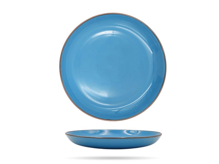 Talerz deserowy 22 cm Rustic Blue niebieski Alumina PORCELANA BOGUCICE