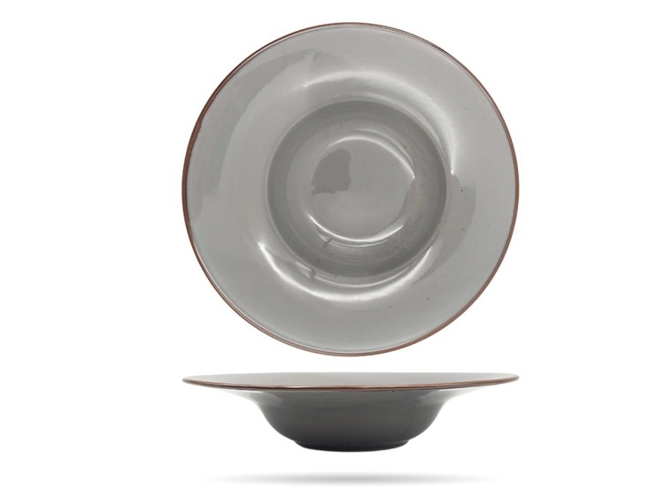 Talerz głęboki pasta 27,5 cm Rustic Gray szary Alumina PORCELANA BOGUCIC
