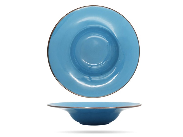 Talerz głęboki pasta 27,5 cm Rustic Blue niebieski Alumina PORCELANA BOGUCICE