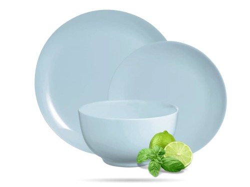 Serwis obiadowy salaterka dla 4 os niebieski Paradise Blue Diwali LUMINARC