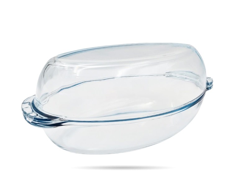Naczynie żaroodporne z pokrywą 33,8 x 19,5 cm 4,5 L Borcam PASABAHCE