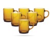 Kubki szklane sztaplowane 6 szt bursztynowe Versailles Amber  260 ml DURALEX