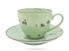 Filiżanka ze spodkiem 300 ml zielona Cottage Green PORCELANA BOGUCICE