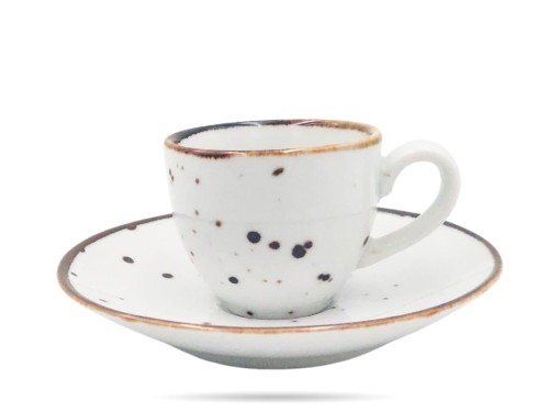 Filiżanka ze spodkiem espresso 90 ml biała Cottage White PORCELANA BOGUCICE