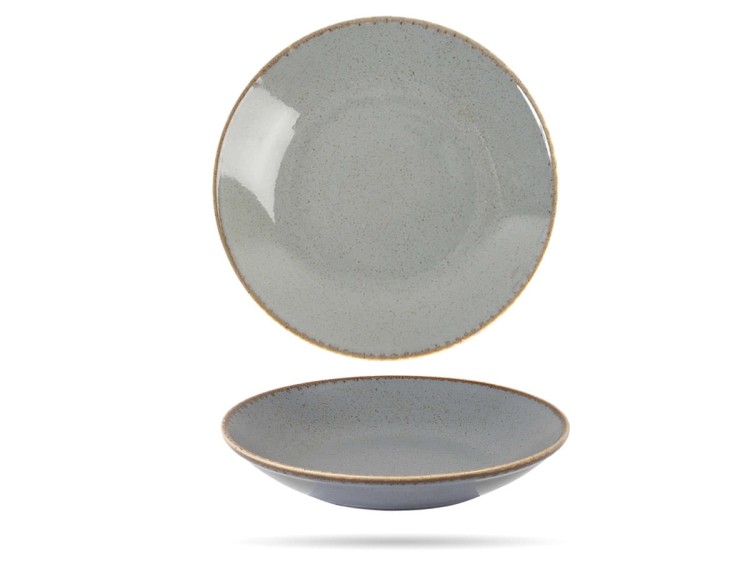 Talerz głęboki coupe Stone Seasons 26 cm szary porcelana PORLAND