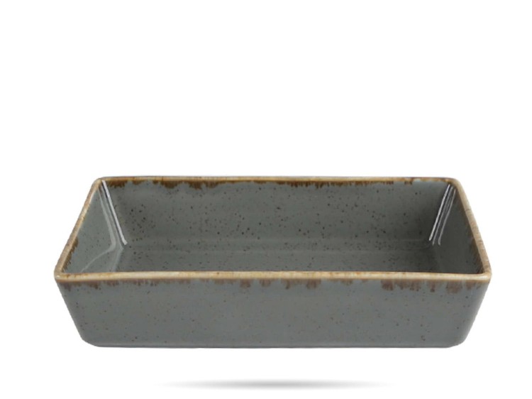 Naczynie do przystawek Stone Seasons 16 x 10 cm szare porcelana PORLAND
