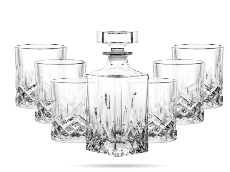 Zestaw do whisky Prestige Classico karafka + 6 szklanek kryształ BOHEMIA