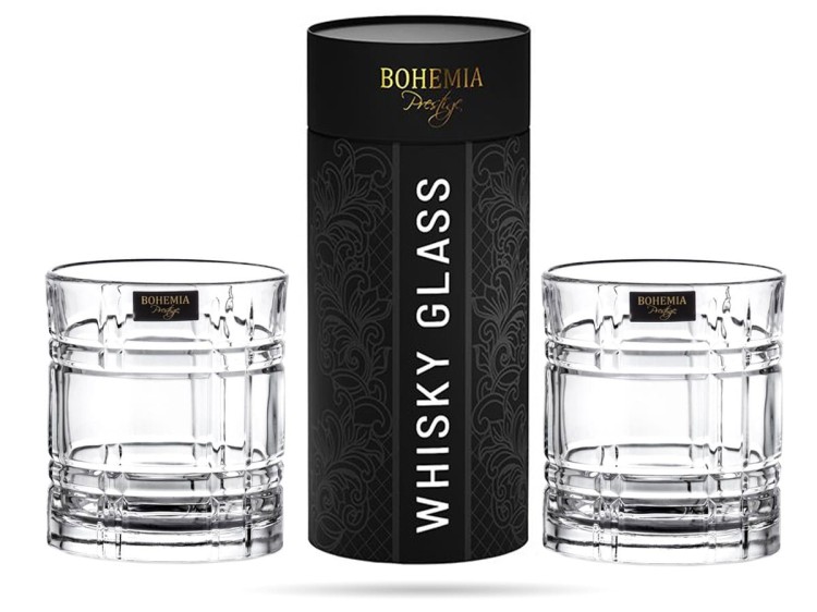 2 x Szklanka do whisky Prestige Sempre Tuba 340 ml kryształ BOHEMIA