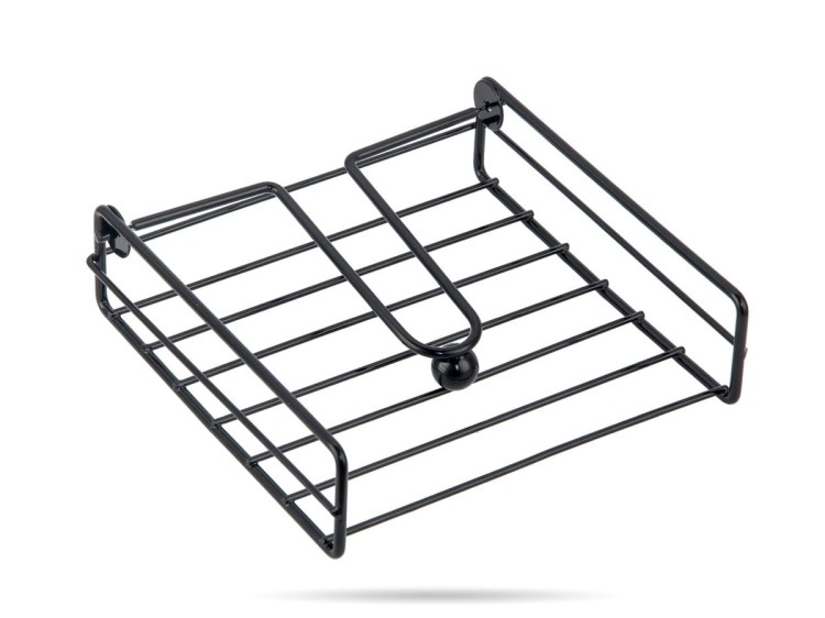 Serwetnik metalowy z kulką 19 x 19,5 cm czarny TADAR