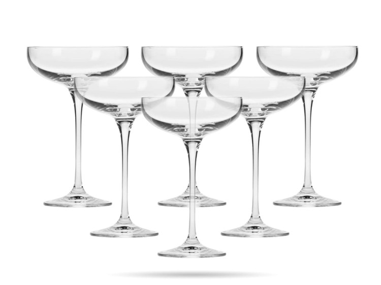 Kieliszki do szampana płaskie 280 ml zestaw 6 szt Harmony KROSNO