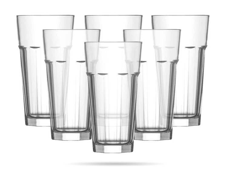 Szklanka wysoka do drinków wody koktajli Aras 473 ml zestaw 6 szt LAV