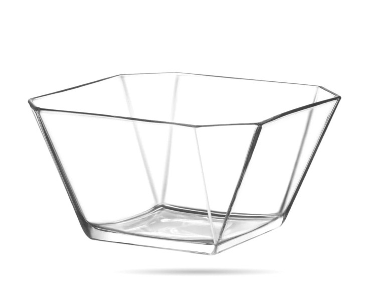 Kwadratowa salaterka 1900 ml 19,5 cm szkło Karen LAV