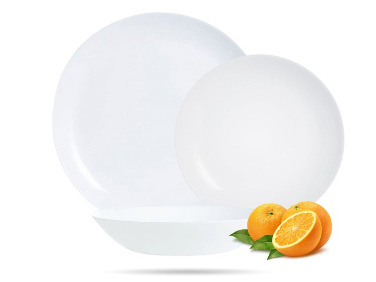 Serwis obiadowy dla 12 os 36 elementów biały Diwali LUMINARC