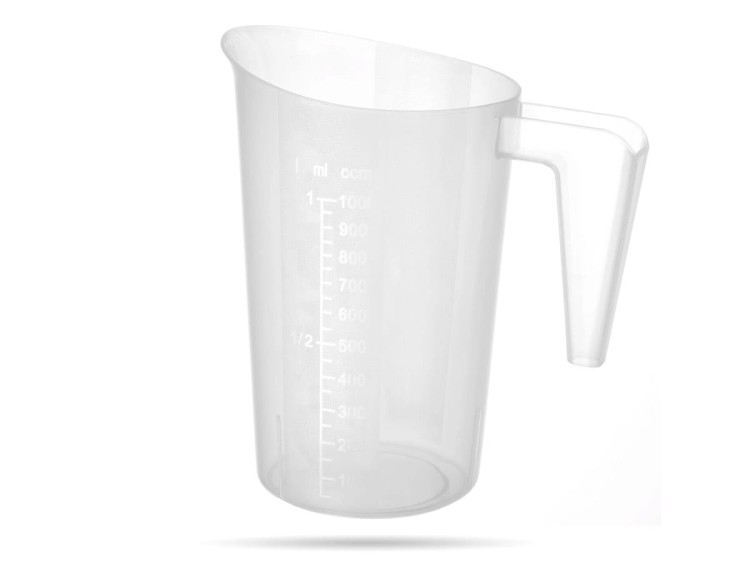 Miarka z polipropylenu piętrowalna 1 L średnica 12,4 cm HENDI