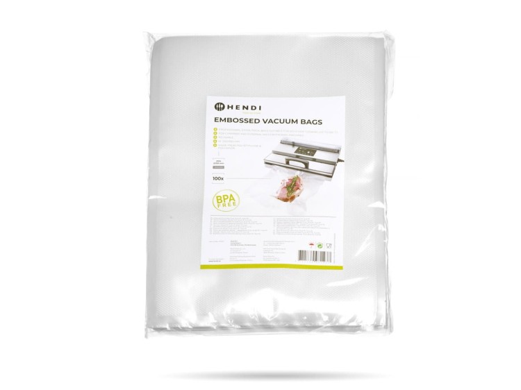 Worki moletowane do gotowania sous vide, do pakowarek 25 x 35 cm 100 szt HENDI