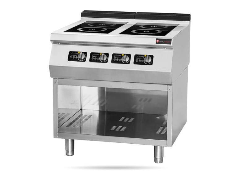 Kuchnia indukcyjna 4 palnikowa 12 KW 400 V podstawa otwarta RESTO QUALITY
