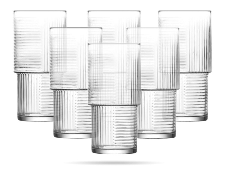 Wysokie szklanki do drinków, soków long drink 515 ml zestaw 6 szt Helen LAV