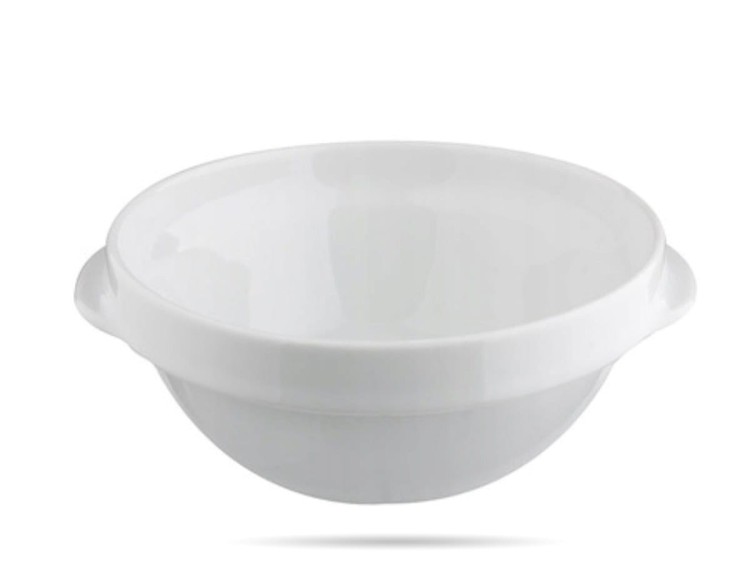 Bulionówka z uszkami 460 ml biała porcelana Kaszub Hel LUBIANA