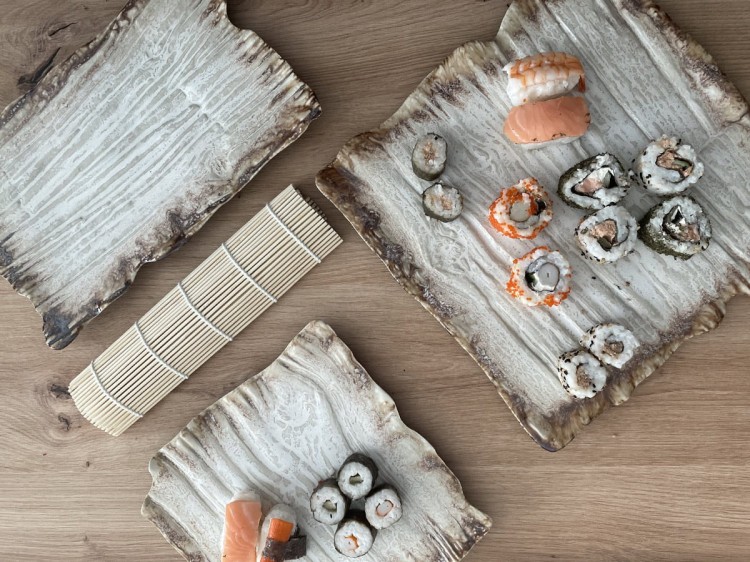 Półmisek talerz Sushi 30 x 18 cm Moku Dolomit KERA CERAMIKA