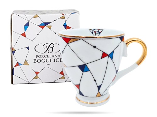 Kubek na stopie 360 ml New Arlekin PORCELANA BOGUCICE