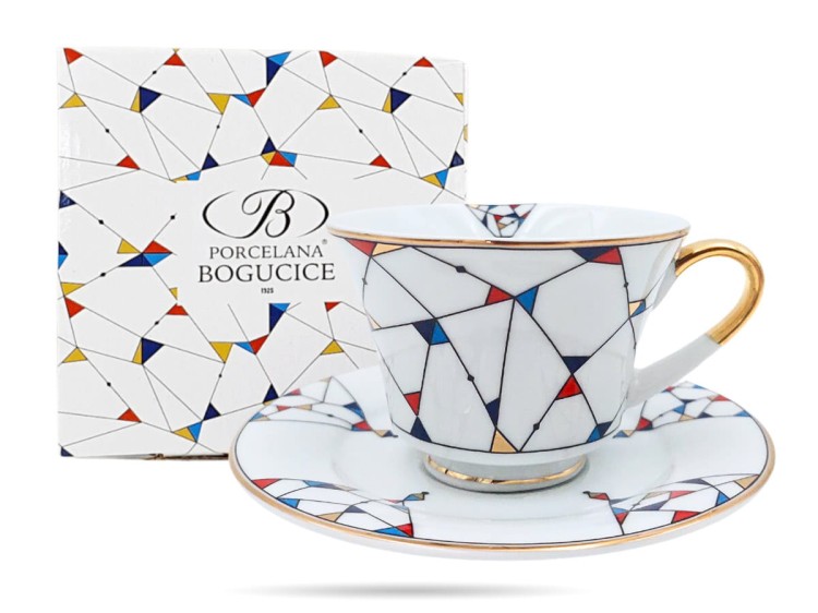 Filiżanka z spodkiem 250 ml Arlekin PORCELANA BOGUCICE