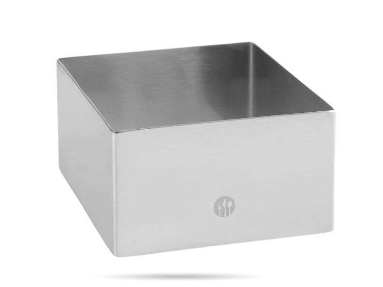 Forma kucharsko cukiernicza kwadrat 8 x 8 cm, wysokość 4,5 cm stal HENDI