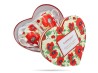 Kubki w sercu kwiaty maki 300 ml 2 szt porcelana na prezent CARMANI