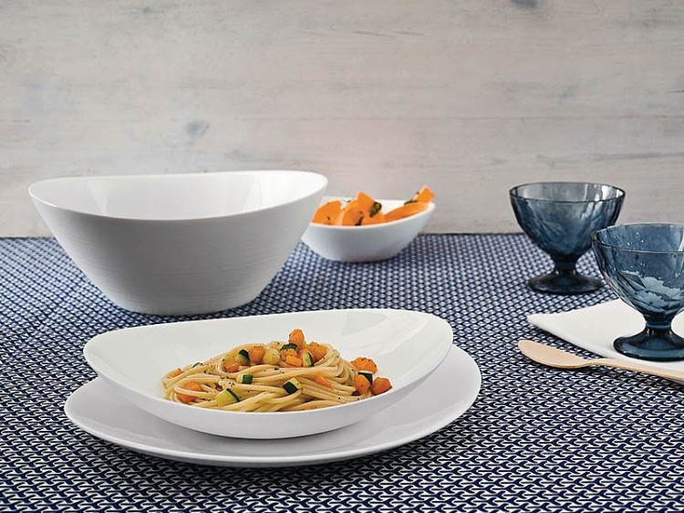 Talerz obiadowy 27 x 24 cm biały Prometeo BORMIOLI ROCCO