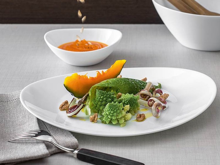 Serwis obiadowy z salaterką dla 6 os 31 el biały Prometeo BORMIOLI ROCCO