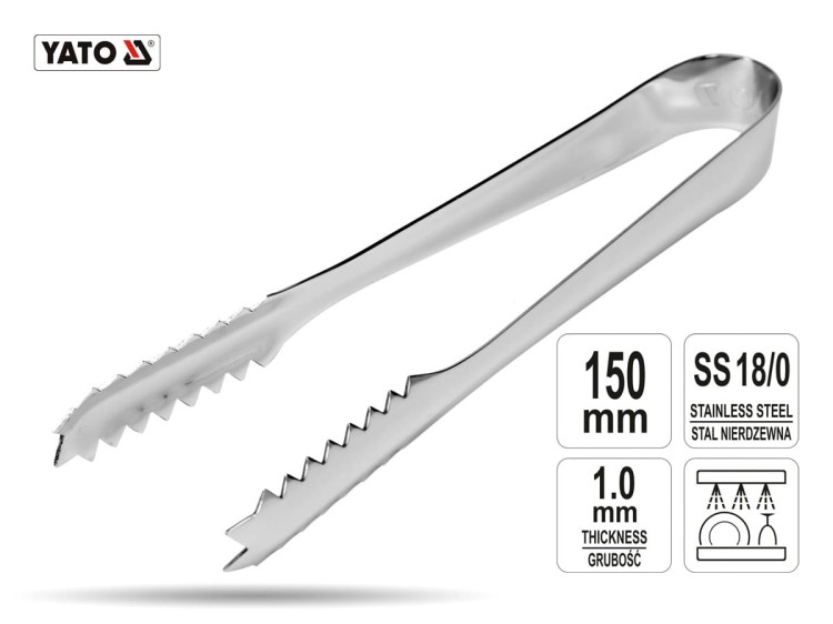 Szczypce do cukru stalowe 15 cm YATO