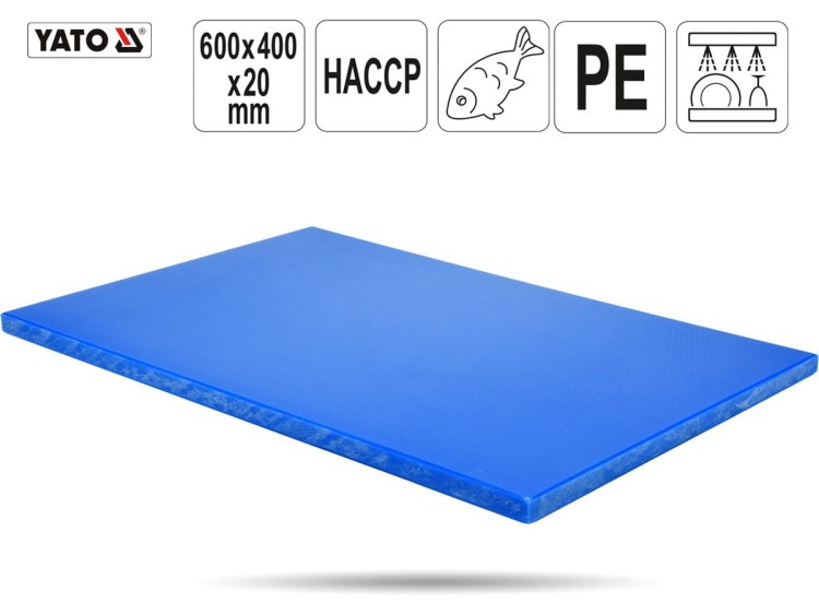 Deska do krojenia HACCP 60 x 40 niebieska YATO