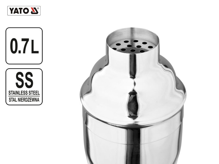 Stalowy shaker barmański mikser 3 el. 700 ml YATO