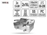 Frytownica 2-komorowa 2 x16 L 5kW YATO
