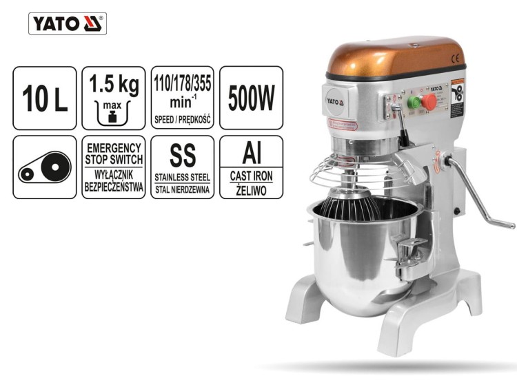 Mikser planetarny 10 L 500 W YATO