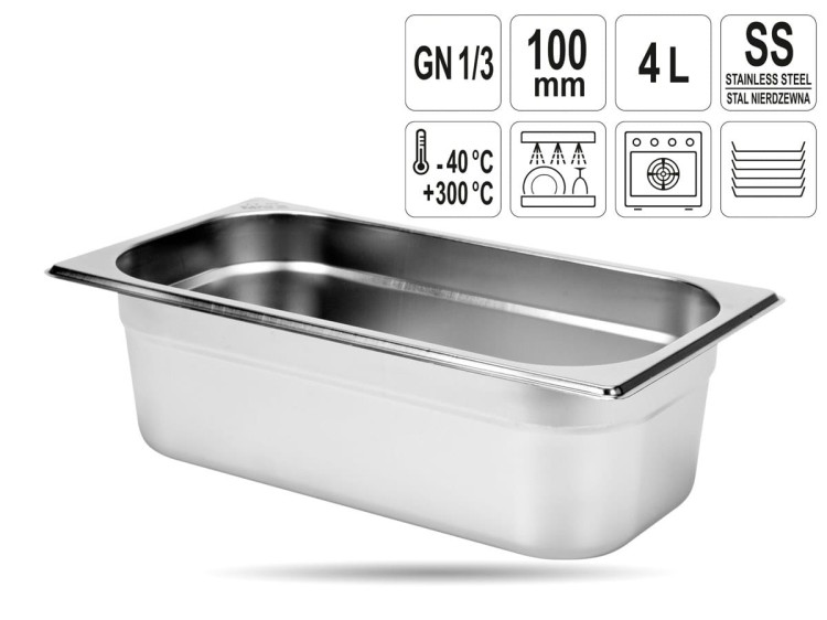 Pojemnik gastronomiczny GN 1/3 100MM stalowy YATO