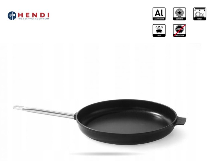 Duża patelnia aluminiowa 36 cm Titanium PRO HENDI