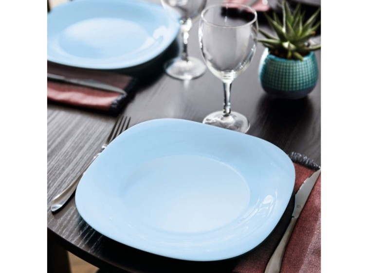 Serwis obiadowy dla 6 os 18 el Light Blue niebieski Carine LUMINARC