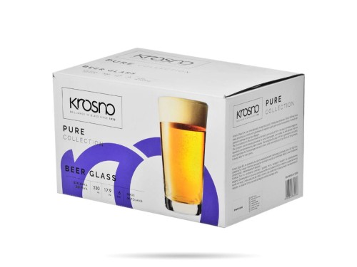 6 szklanek do piwa 530 ml PURE KROSNO