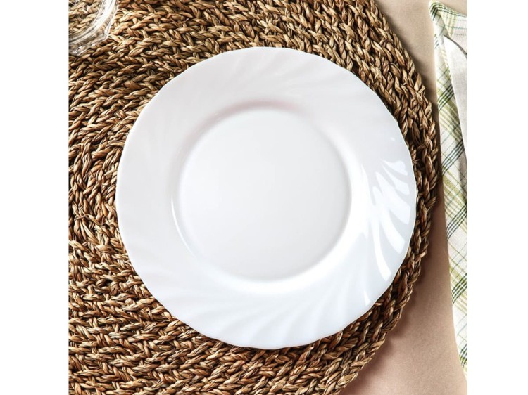 Serwis obiadowy z dużą salaterką 6 os 19 el biały Trianon LUMINARC