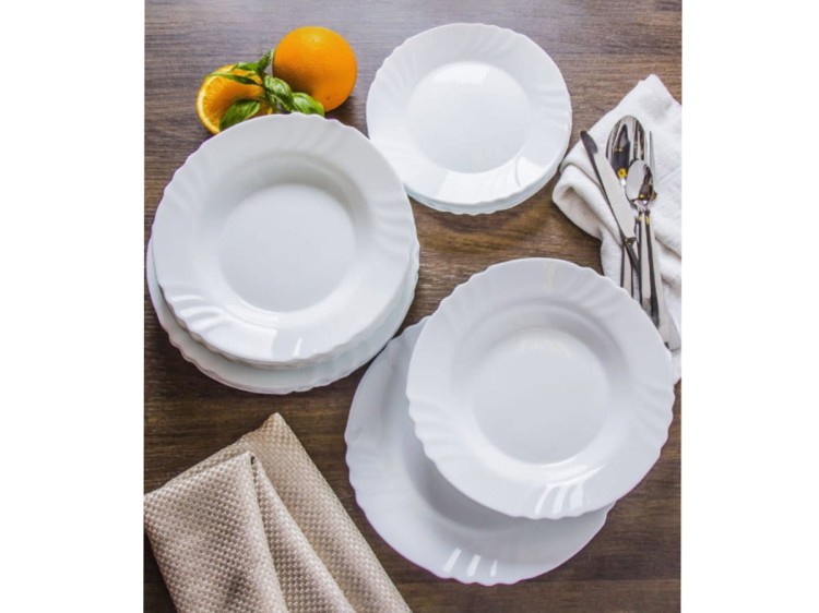 Talerz deserowy 19,5 cm płytki biały Cadix LUMINARC