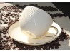 Filiżanki ze spodkami Ecru Ice Cream 220 ml 2 szt prezent porcelana DUO