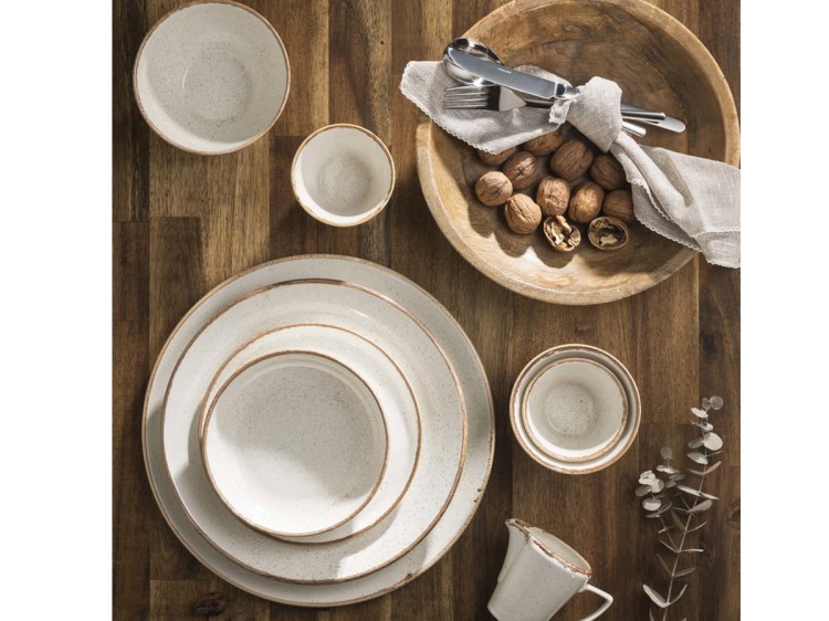 Talerz głęboki coupe Sand Seasons 26 cm kremowy porcelana PORLAND