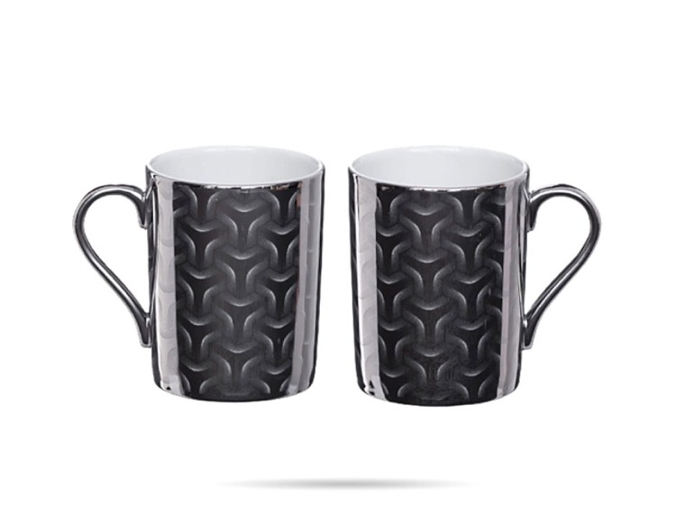 Komplet 2 kubków 260 ml srebrne Forest KUTAHYA