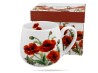 Kubek baryłka kwiaty maki 430 ml Poppies porcelana na prezent DUO